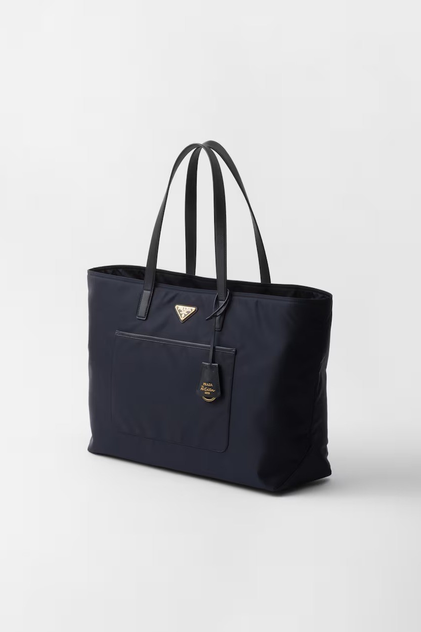 Prada Re-Edition 1978 large Re-Nylon and Saffiano leather tote bag - Navy