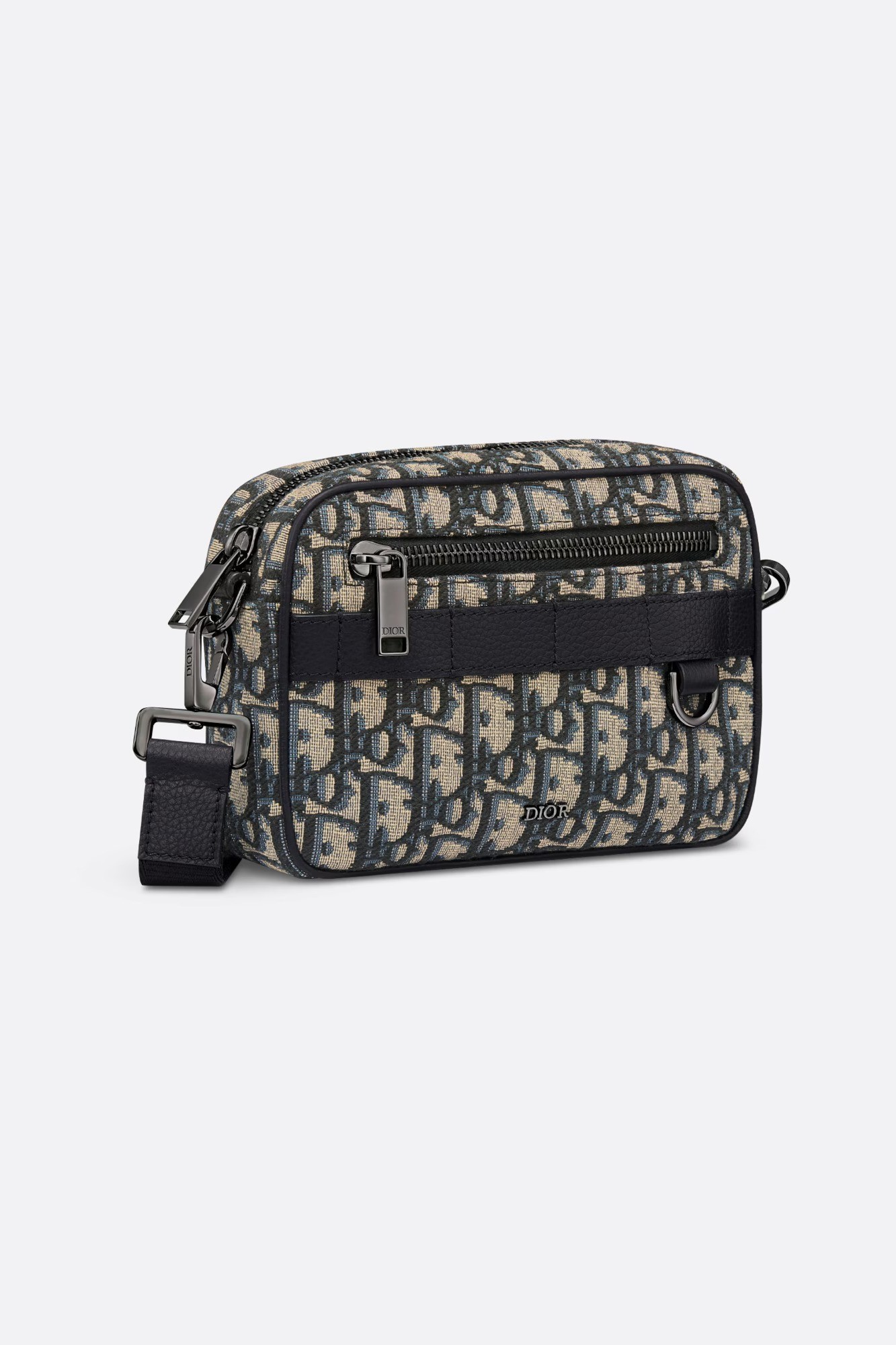 Mini Safari Bag with Strap - Beige and Black