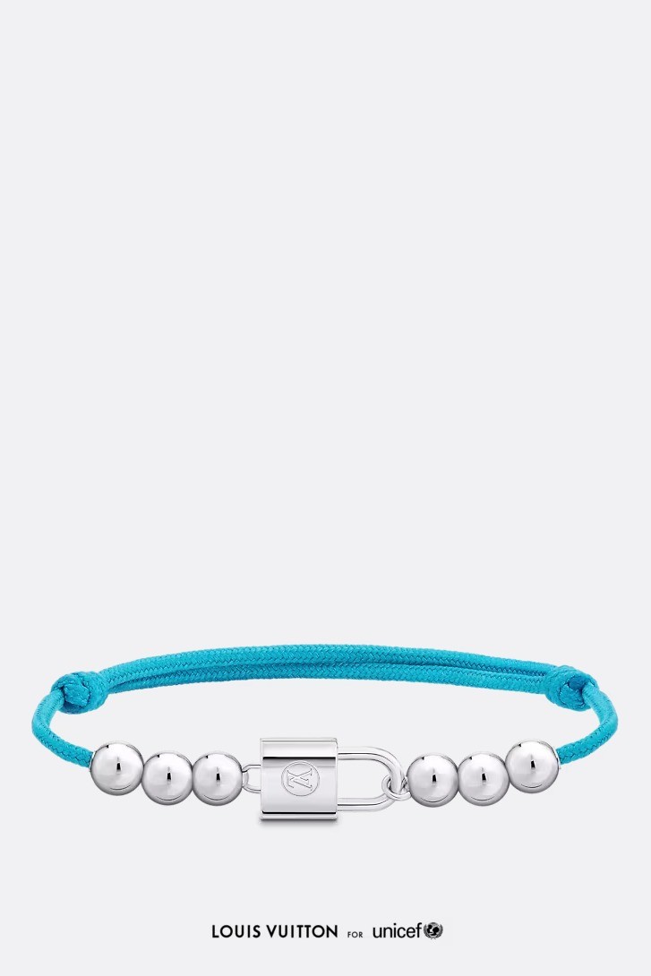 Louis Vuitton - Silver Lockit Beads Bracelet - Blue