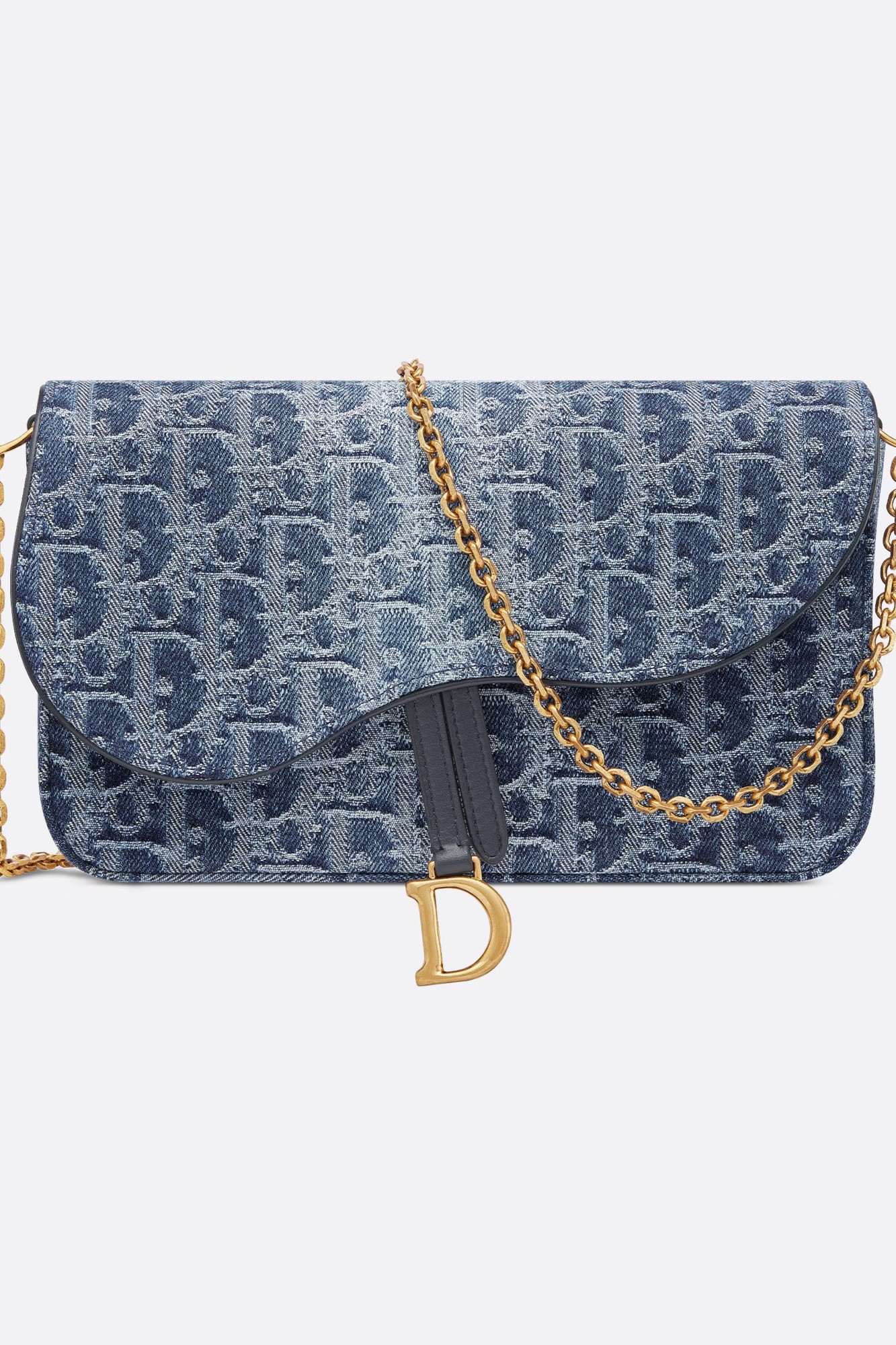 Dior - Saddle Pouch with Chain - Blue
