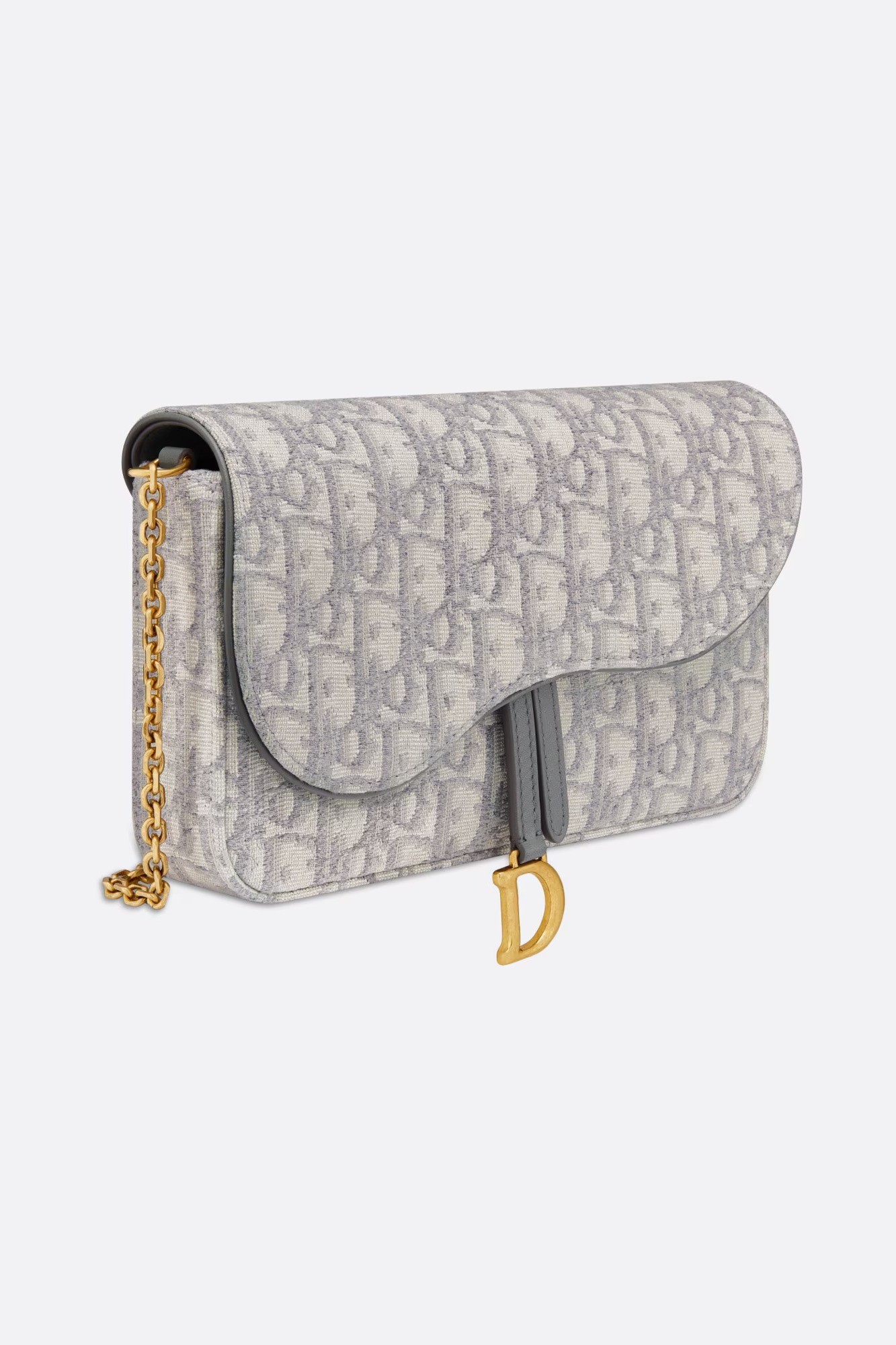 Saddle Pouch with Chain - Gray