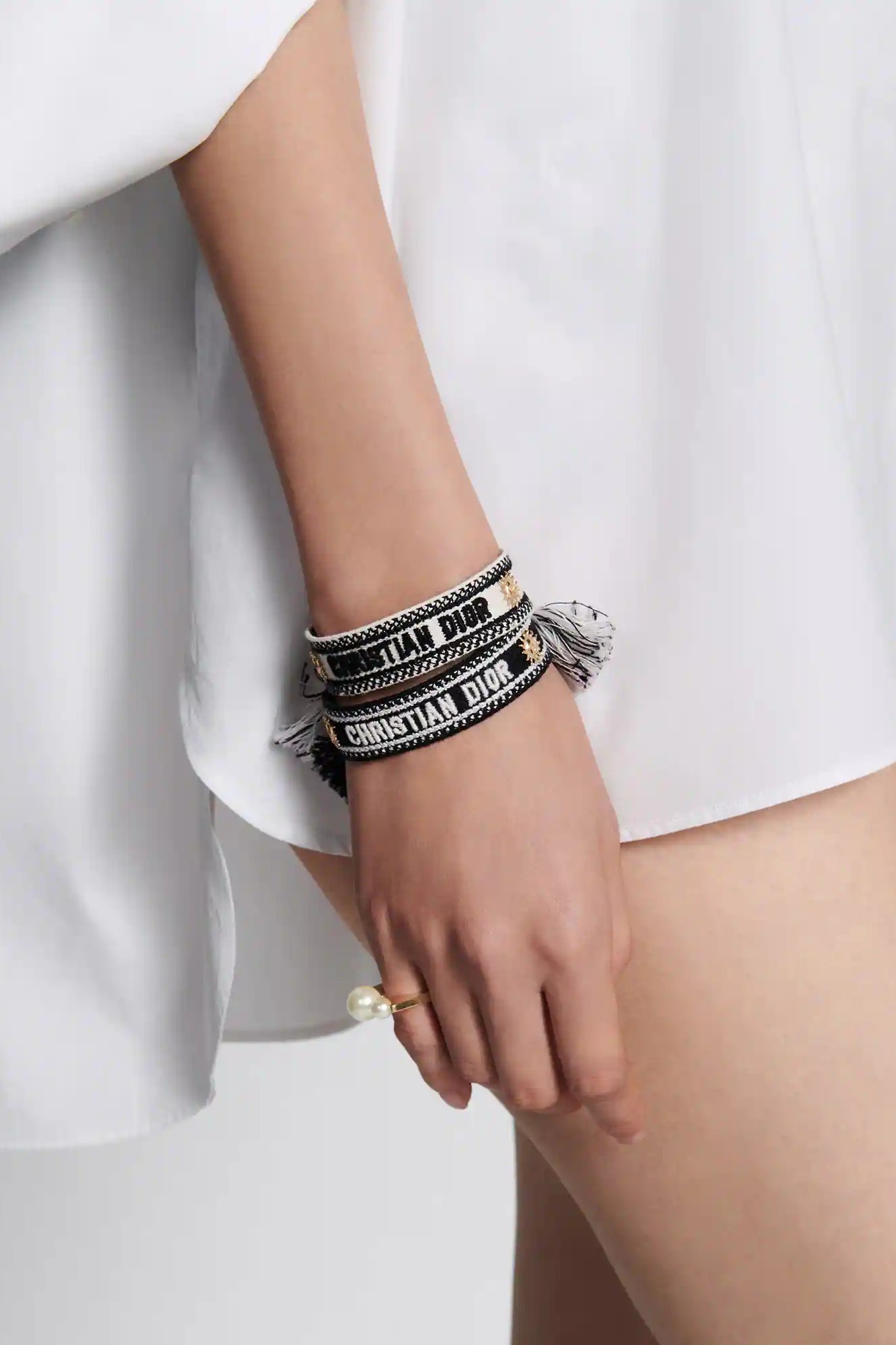 Christian Dior Bracelet Set - Black \ White