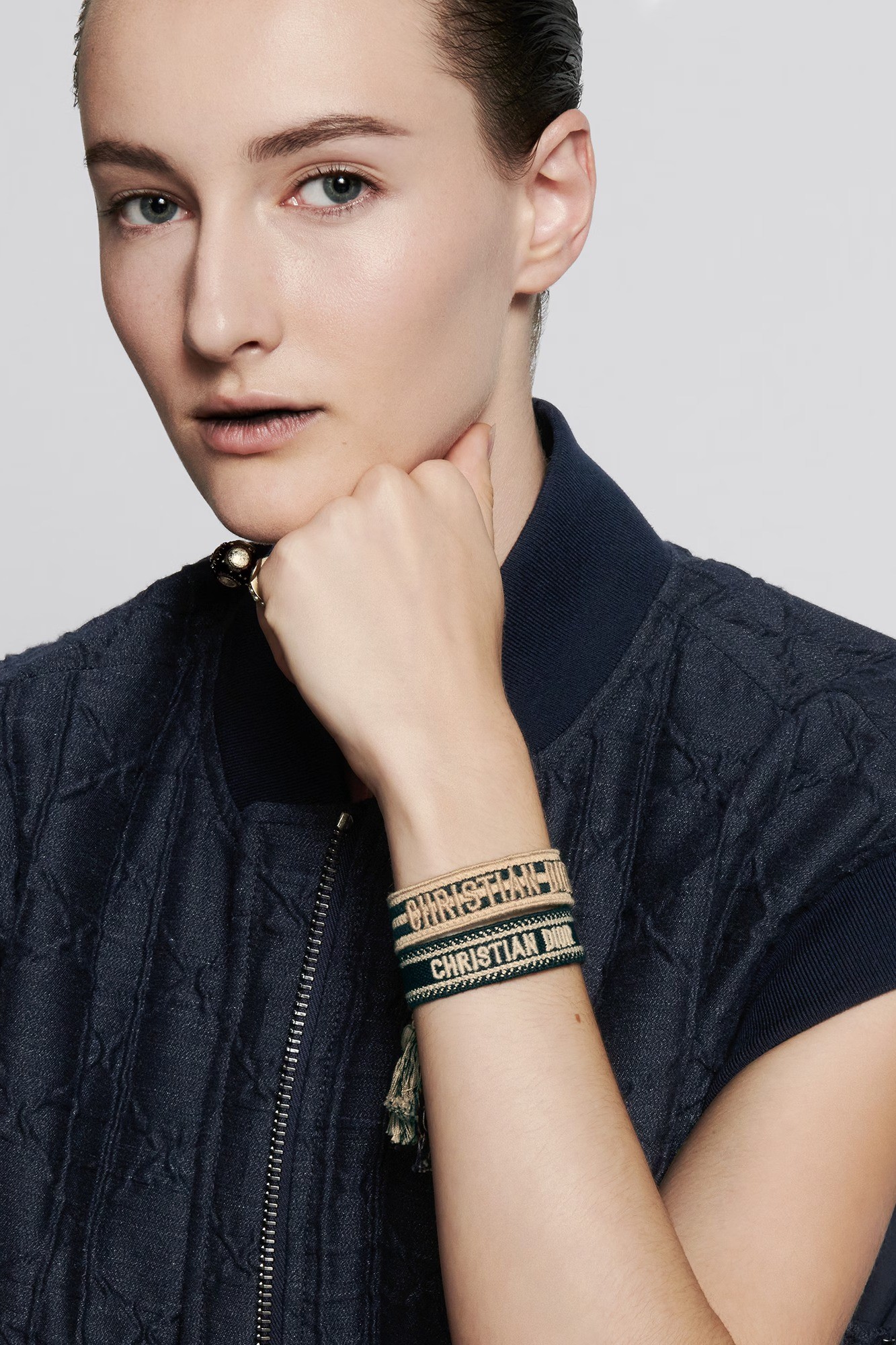 Christian Dior Bracelet Set - Navy Blue \ Beige
