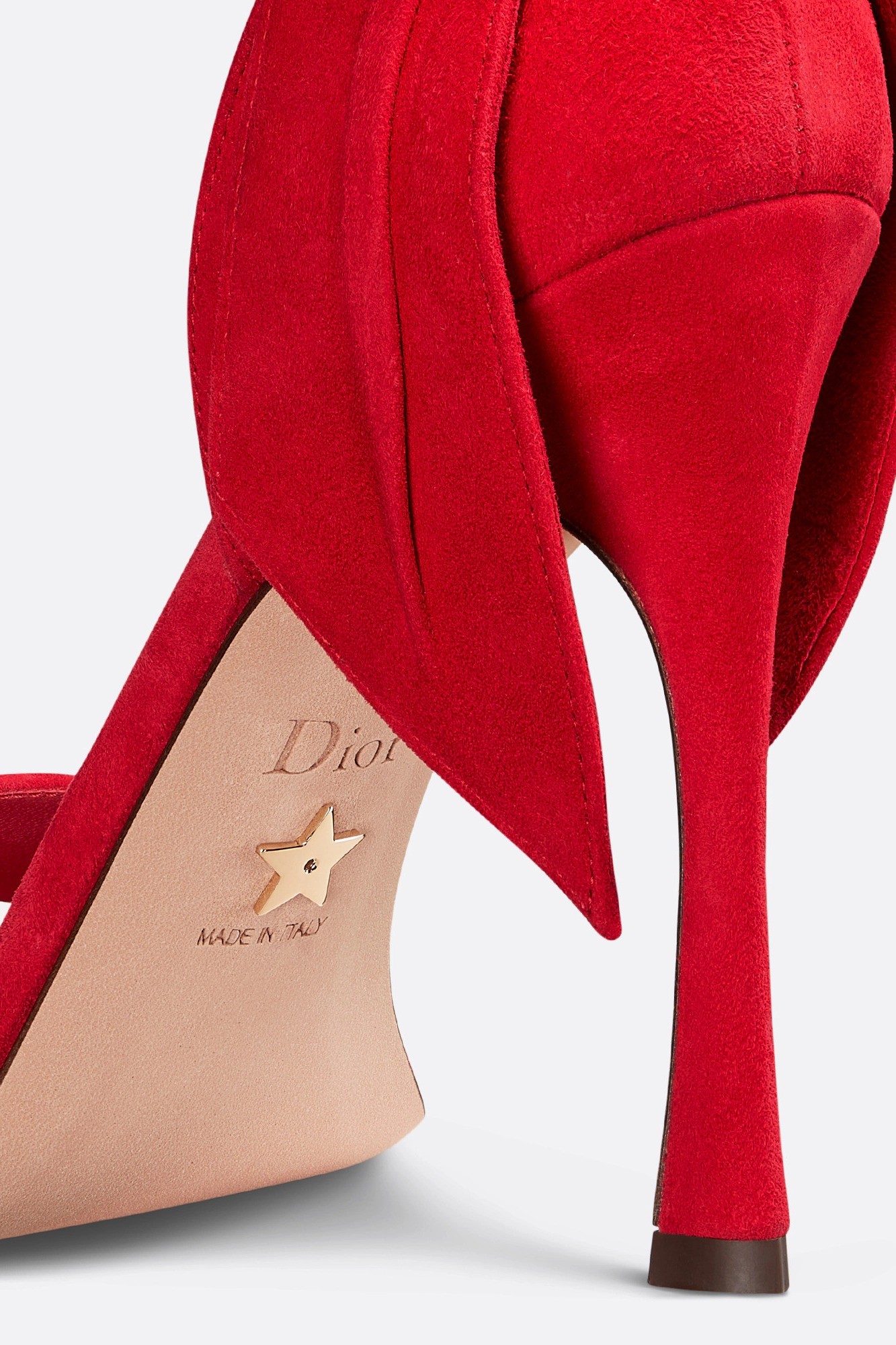 Mlle Dior Heeled Sandal - Red