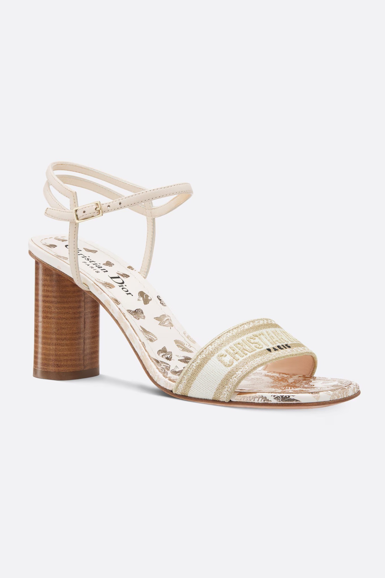Dway Heeled Sandal - Whit and Gold