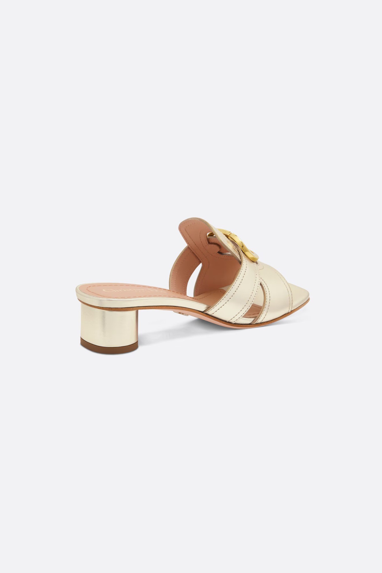 Dior Or 30 Montaigne Heeled Slide - Gold