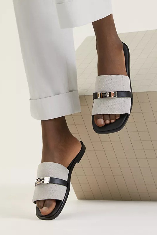 Hermès - Gabriel sandal - Prunoir / Noir
