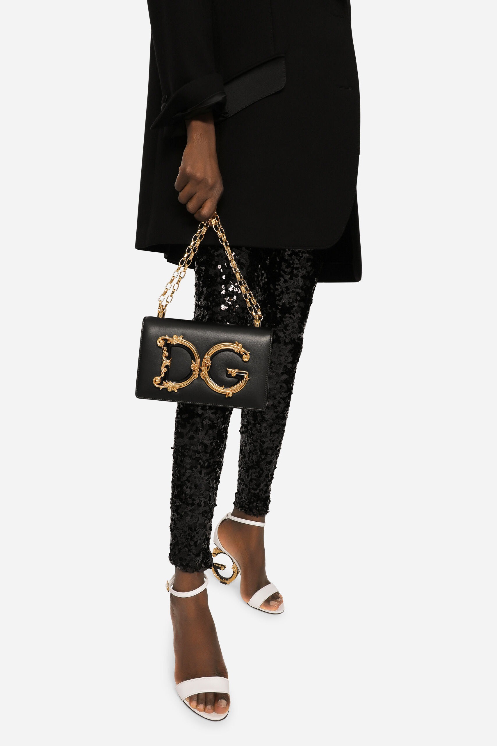 Dolce & Gabbana - NAPPA LEATHER DG GIRLS SHOULDER BAG - Black