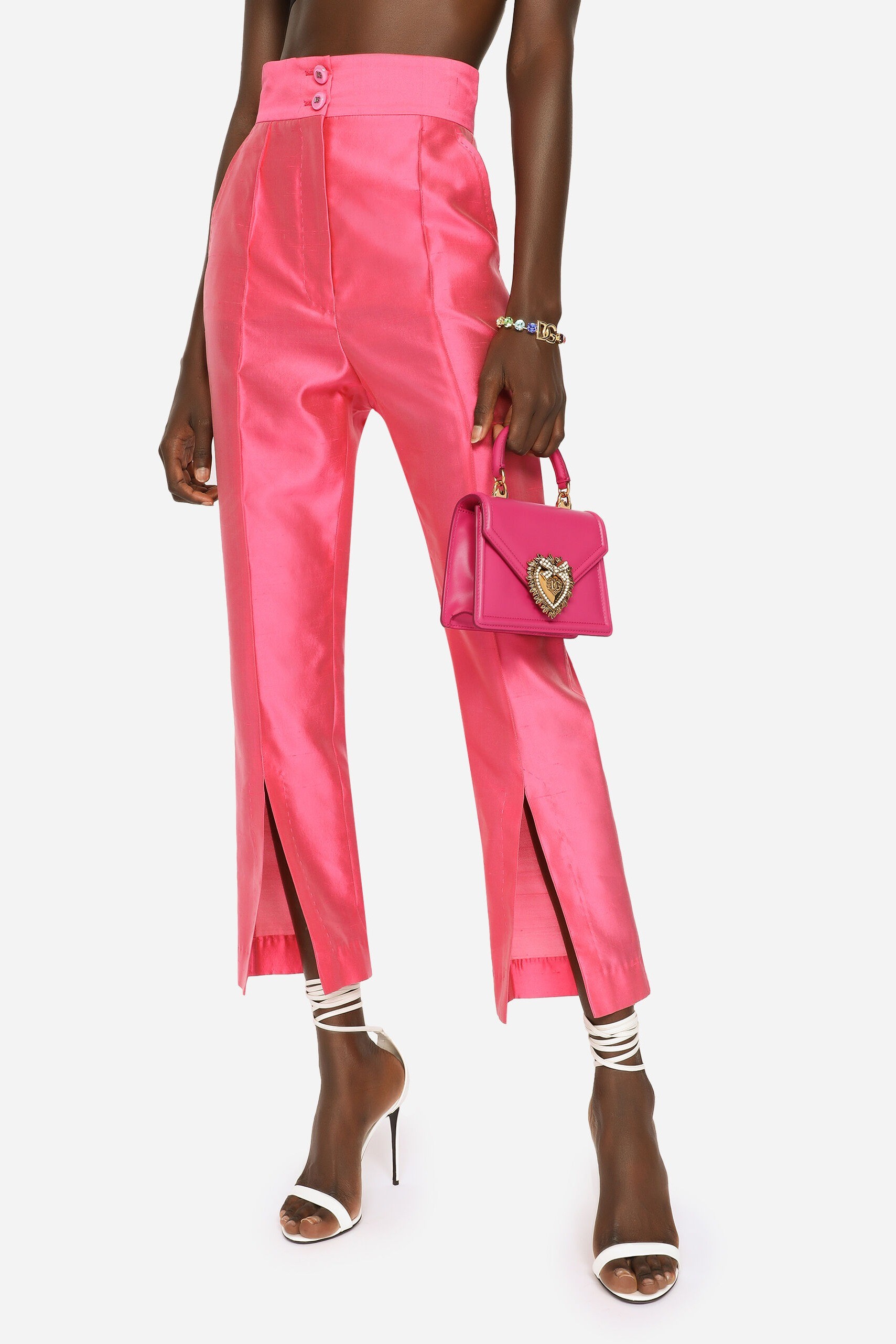 Dolce & Gabbana - Small smooth calfskin Devotion bag - Pink