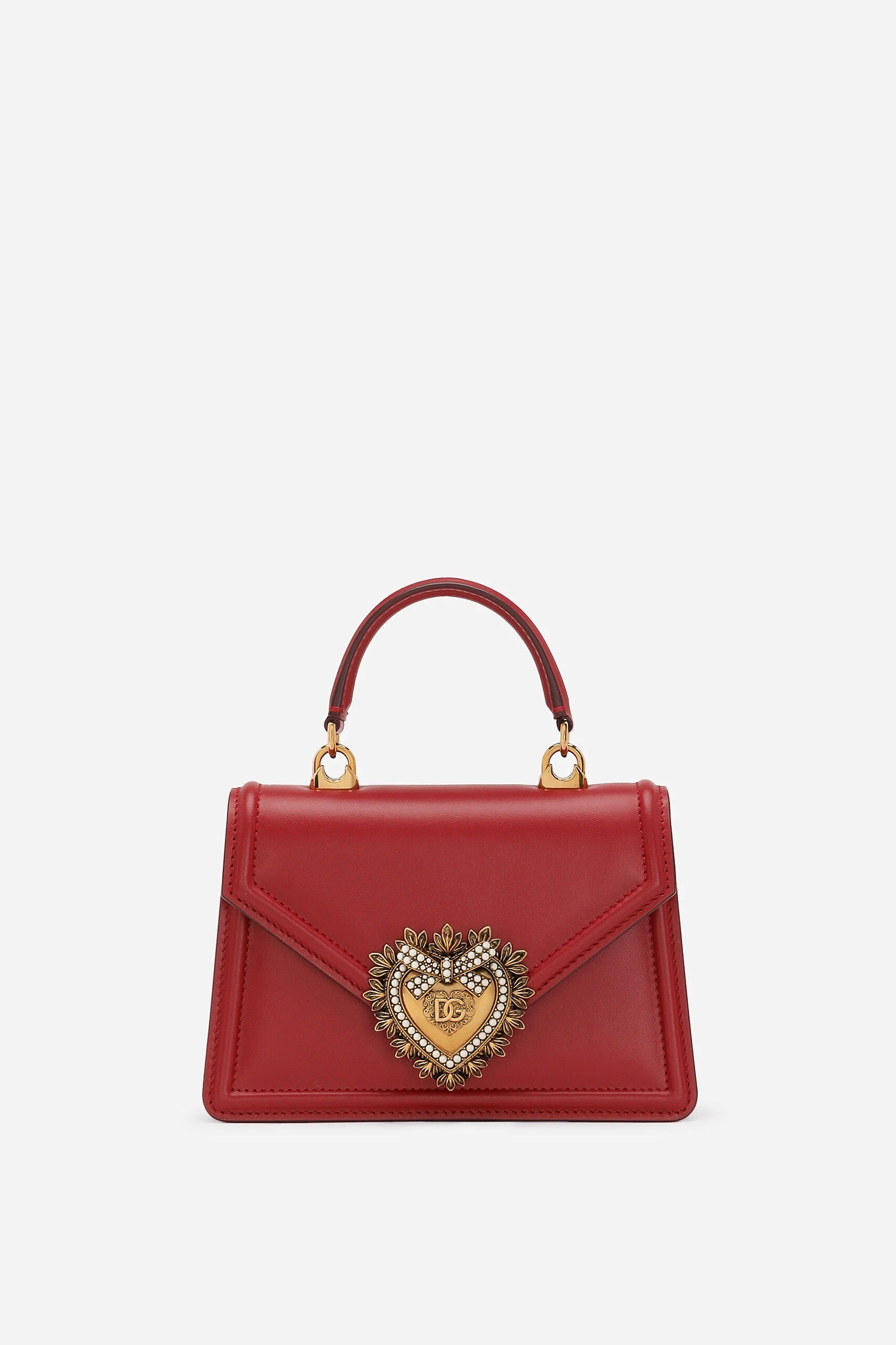 Dolce & Gabbana - Small smooth calfskin Devotion bag - Red