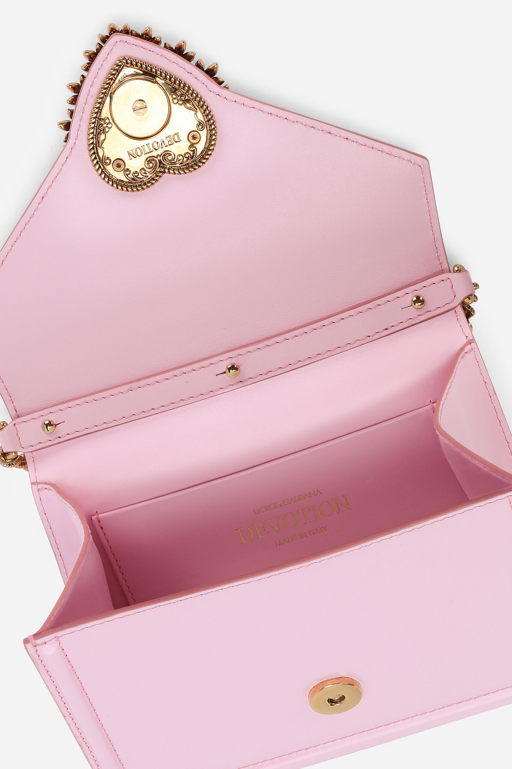 Small smooth calfskin Devotion bag - Pale Pink
