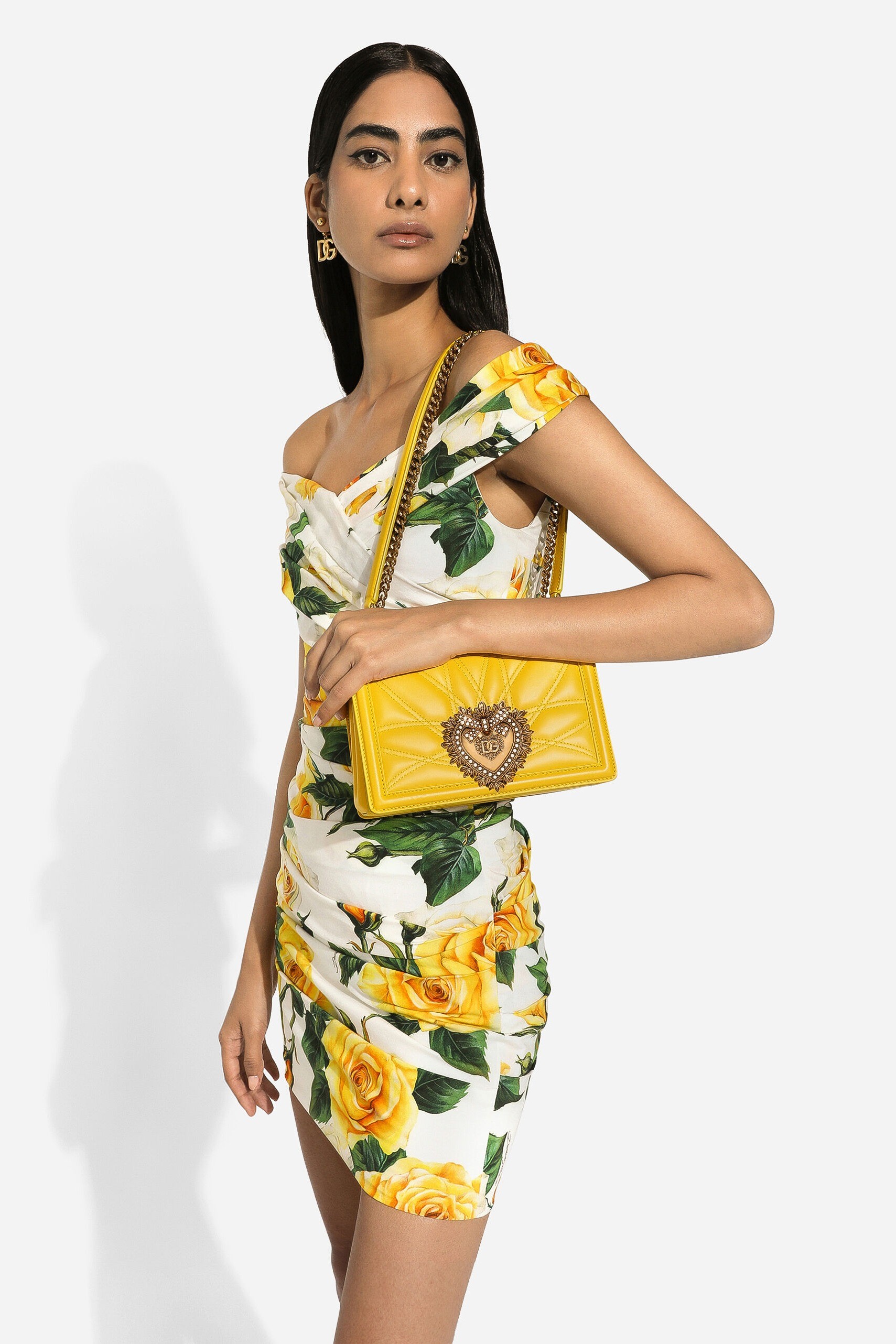 Dolce & Gabbana - MEDIUM DEVOTION BAG IN QUILTED NAPPA LEATHER - Yellow