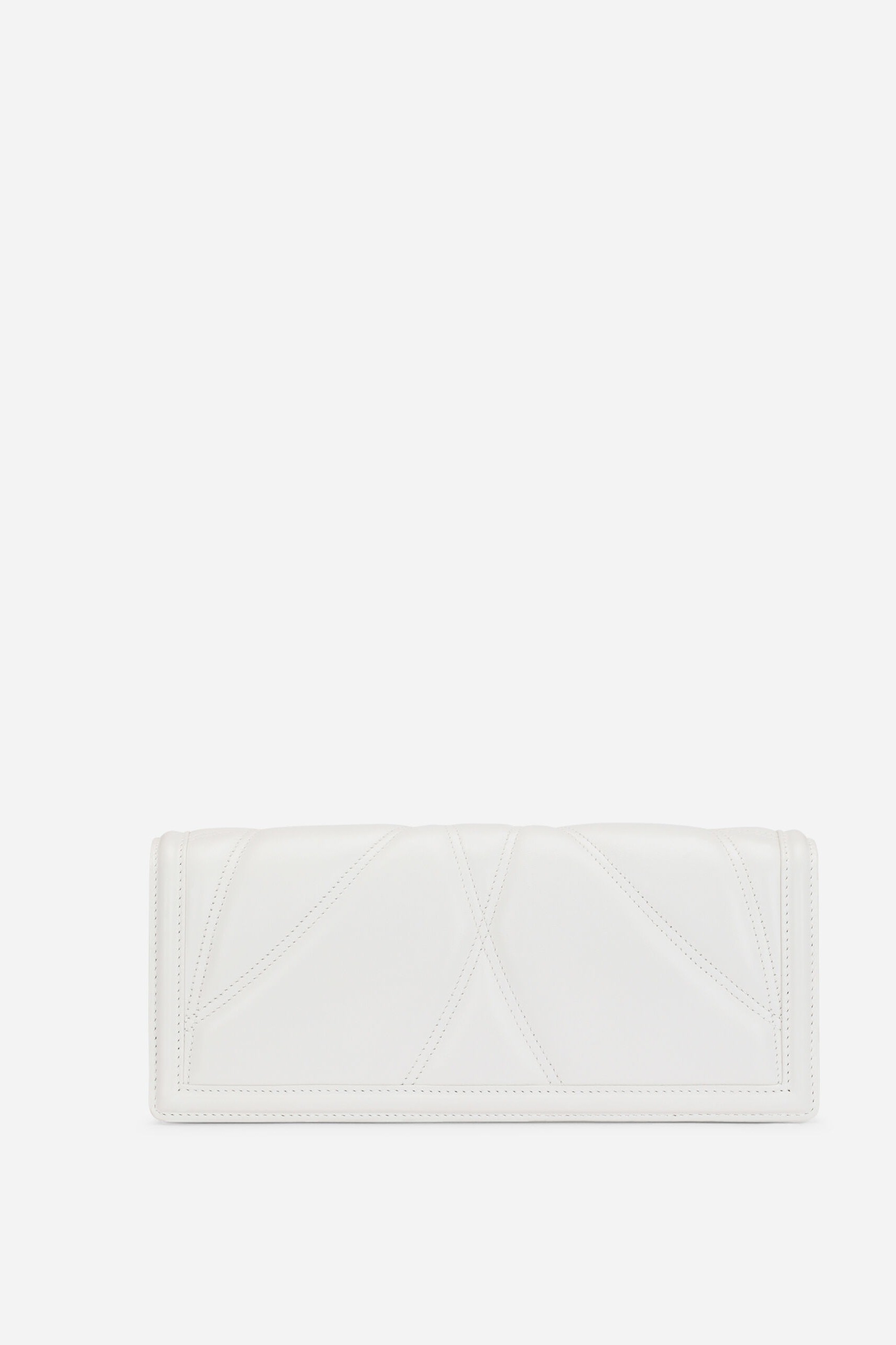 QUILTED NAPPA LEATHER DEVOTION BAGUETTE BAG - White