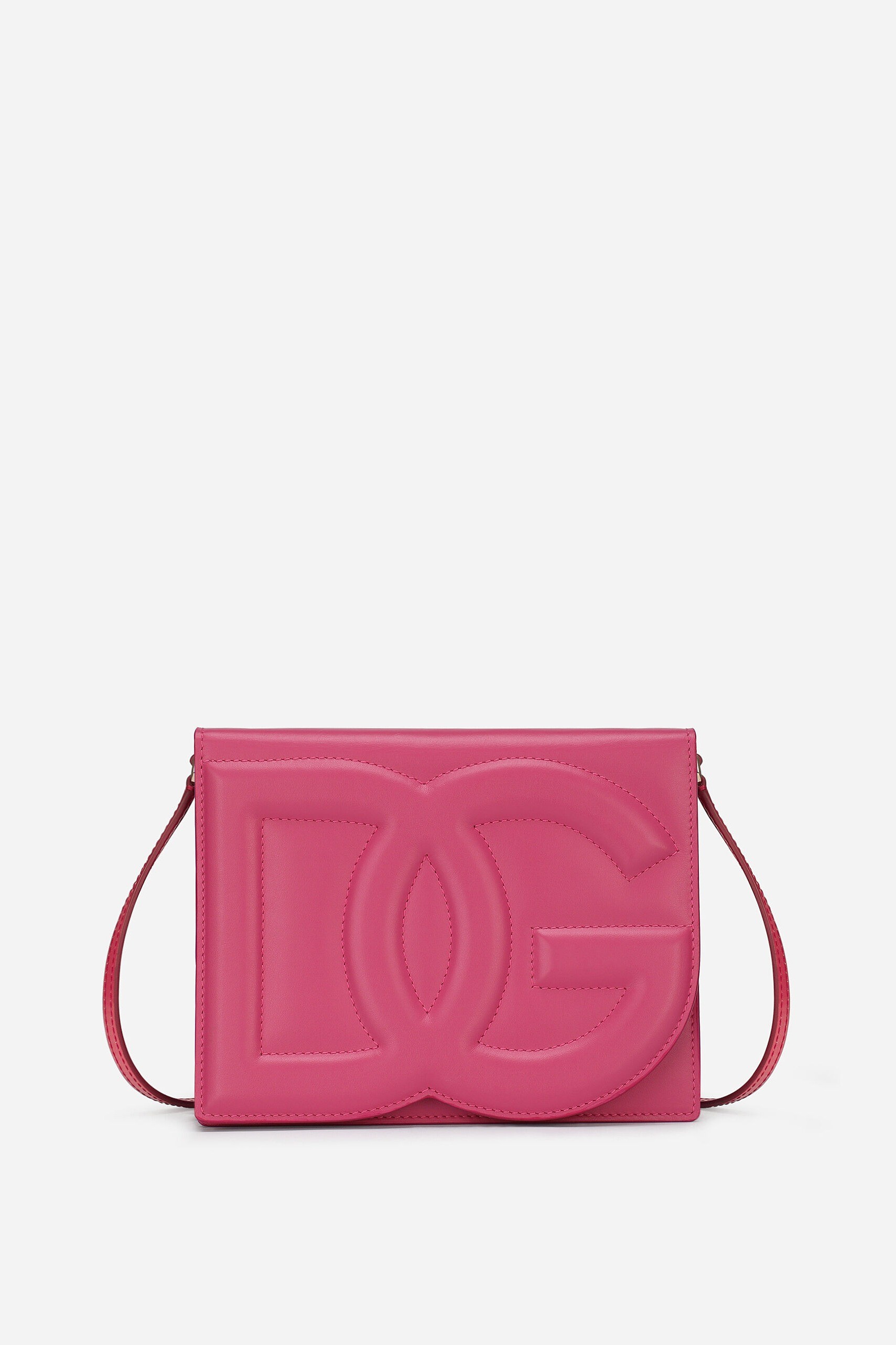 Dolce & Gabbana - CALFSKIN DG LOGO BAG CROSSBODY BAG - Pink