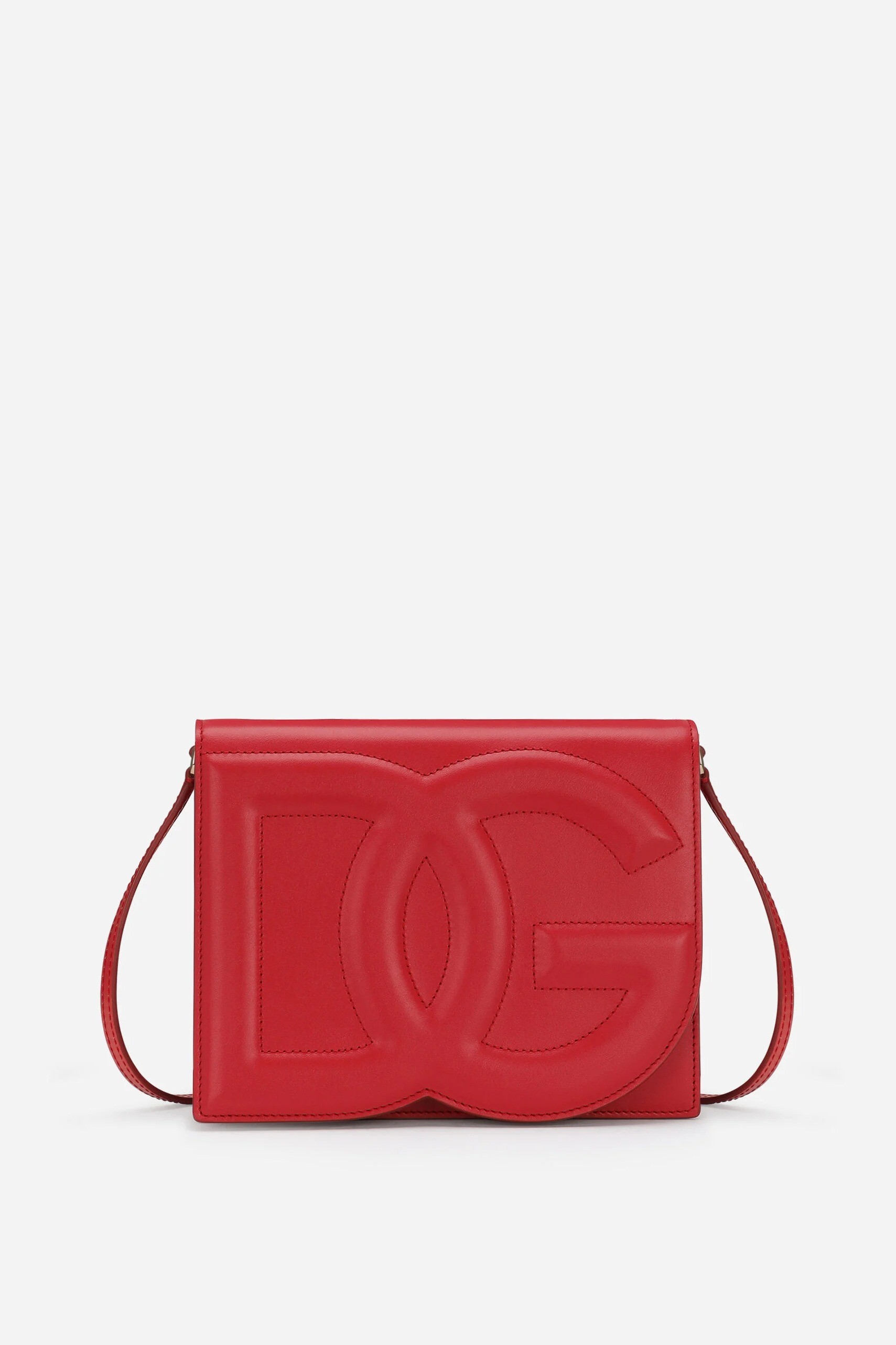 Dolce & Gabbana - CALFSKIN DG LOGO BAG CROSSBODY BAG - Red