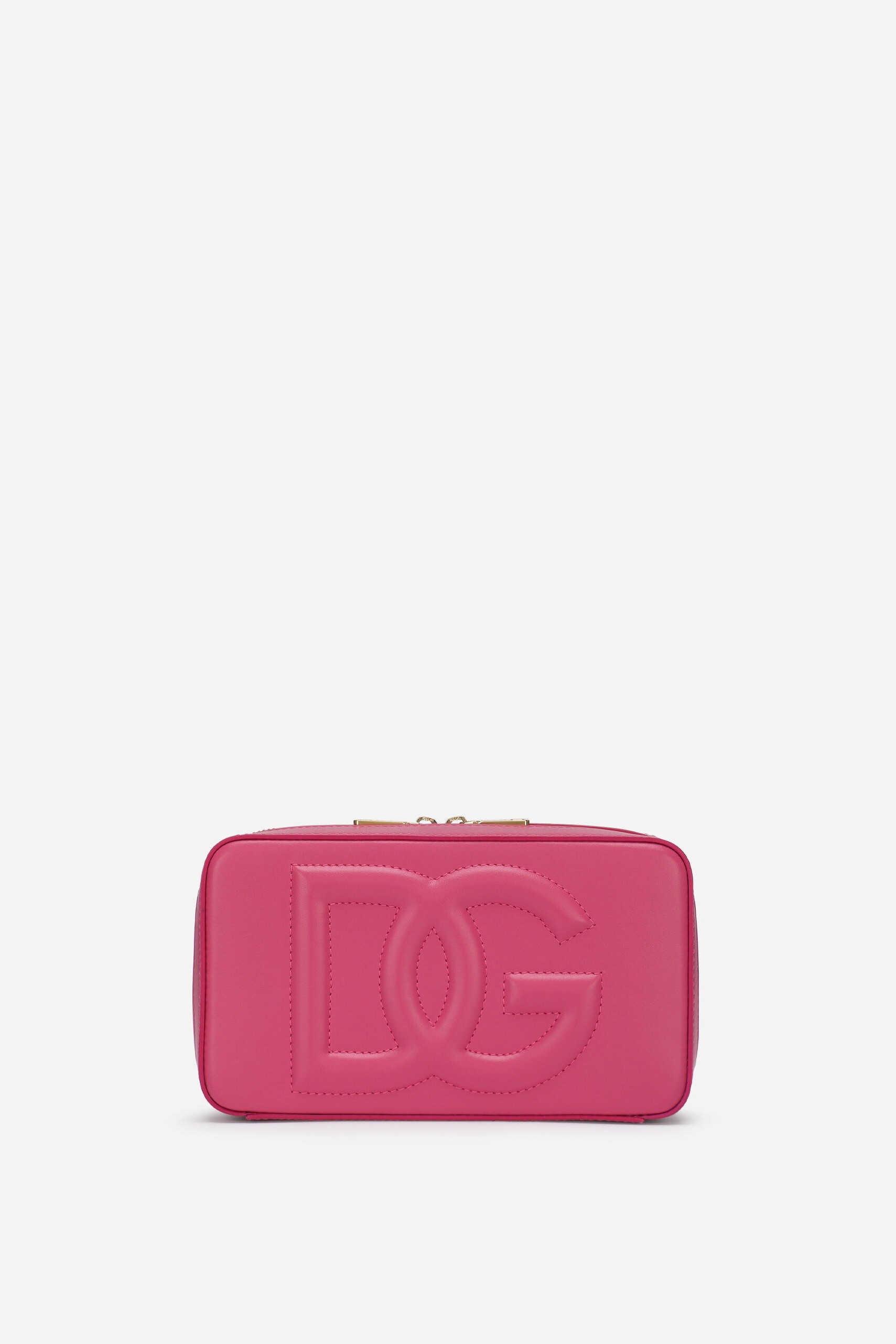 Dolce & Gabbana - SMALL CALFSKIN DG LOGO CAMERA BAG - Pink