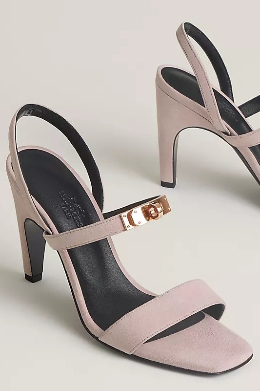 Hermès - Glamour 95 sandal - Rose Porcelaine