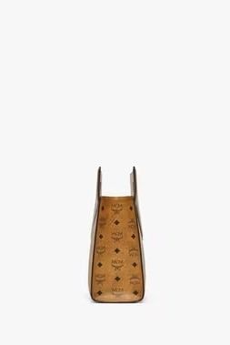 DIAMOND TOTE IN VISETOS LEATHER MIX Medium - Cognac