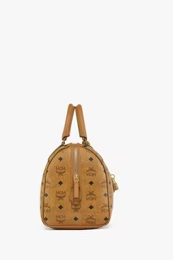 ELLA BOSTON BAG IN VISETOS MEDIUM - Cognac 