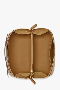 OTTOMAR TOILETRY BAG IN VISETOS MEDIUM -  Cognac 