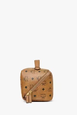 OTTOMAR TOILETRY BAG IN VISETOS MEDIUM -  Cognac 