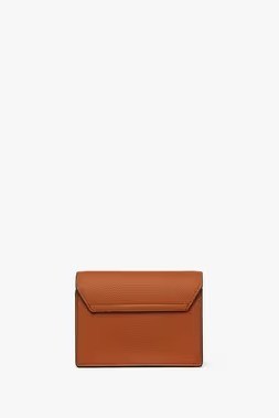 HIMMEL CROSSBODY WALLET IN EMBOSSED LOGO LEATHER MINI - Cognac