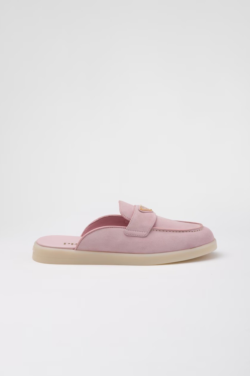 Suede mules - Alabaster Pink