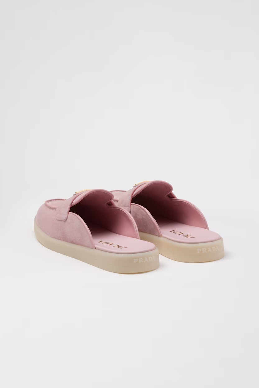 Suede mules - Alabaster Pink