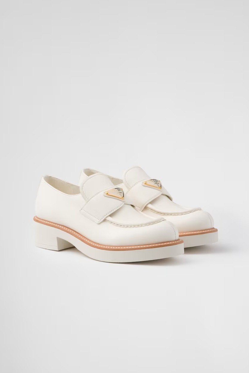 Leather loafers - Ivory