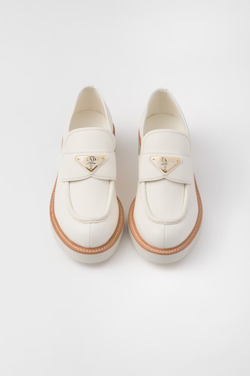 Leather loafers - Ivory