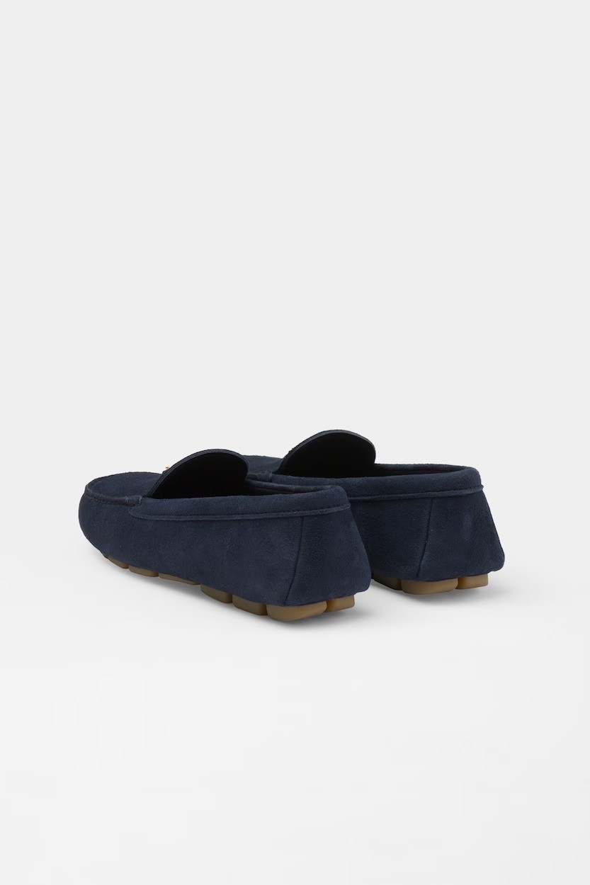 Suede driving loafers - Navy