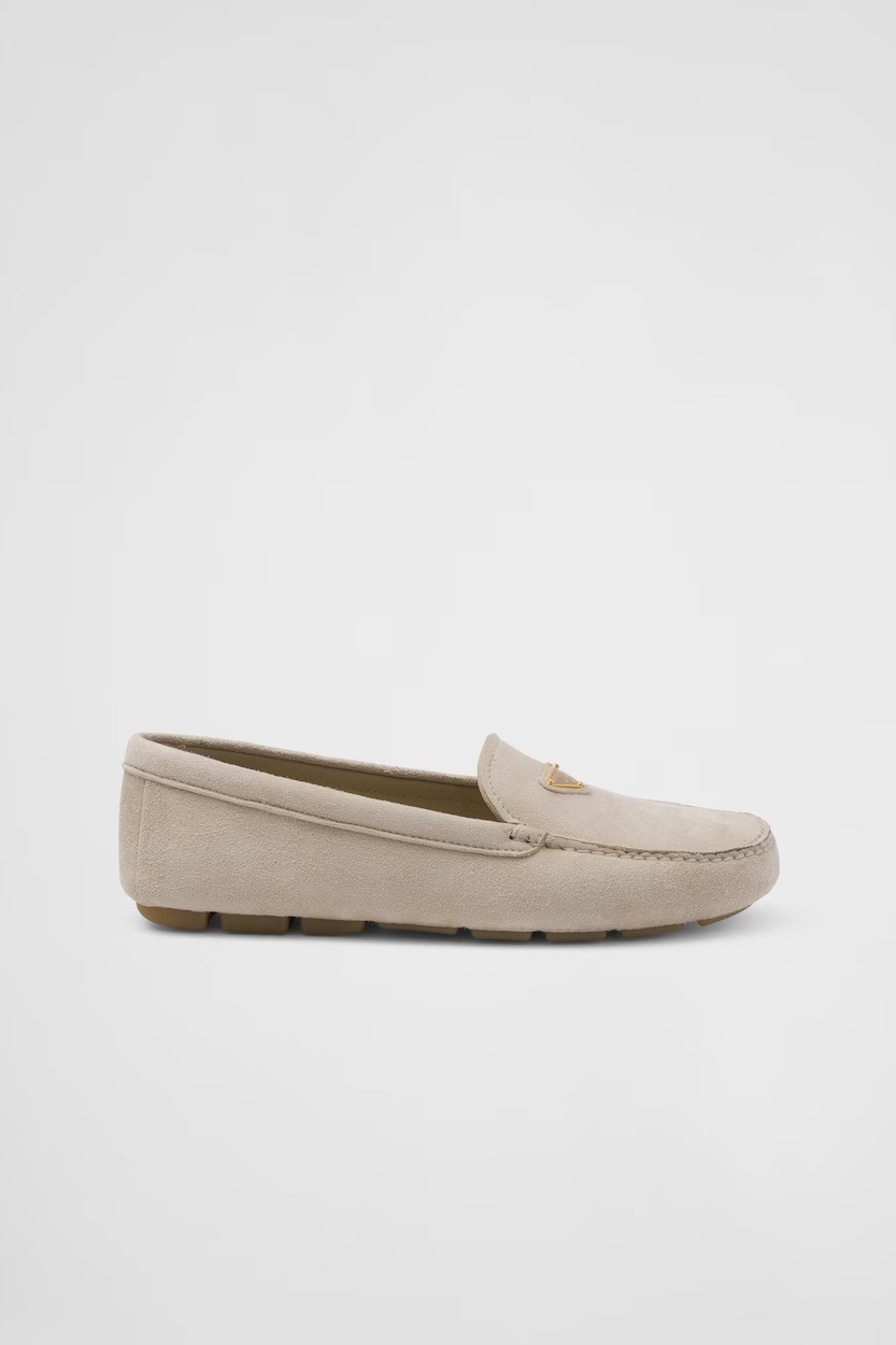 Suede driving loafers - Pumice Stone