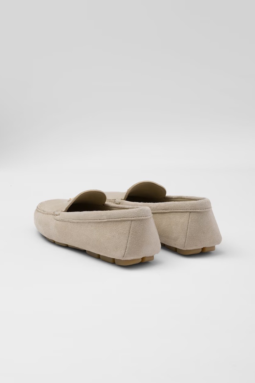 Suede driving loafers - Pumice Stone