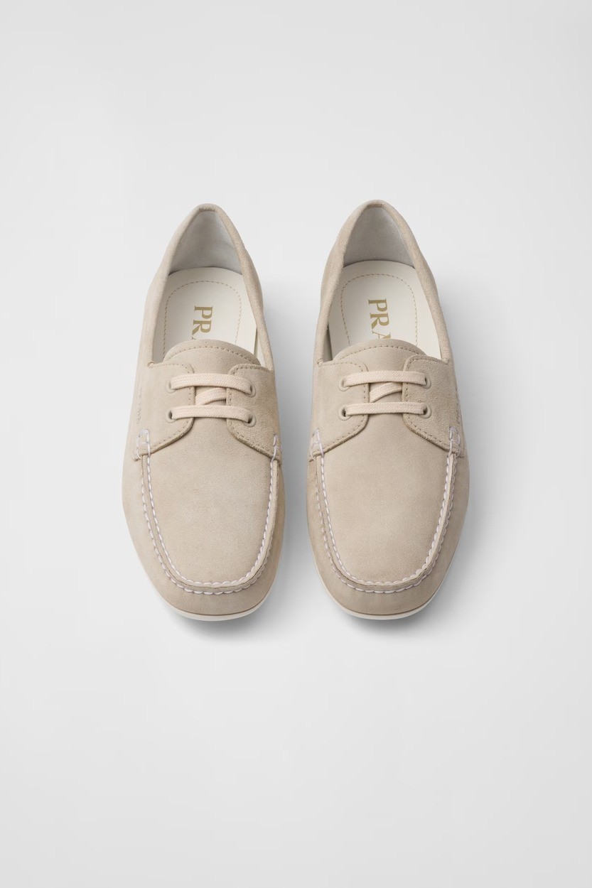 Suede driving shoes - Pumice Stone