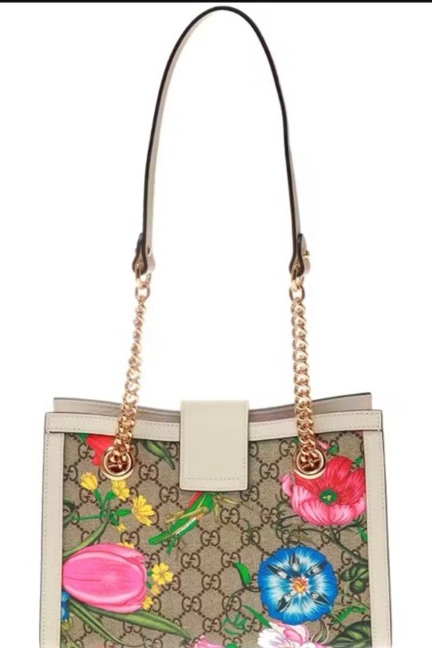 Gucci Padlock GG Shoulder Bag - Flora Ivory