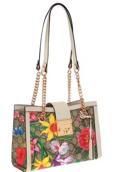 Gucci Padlock GG Shoulder Bag - Flora Ivory