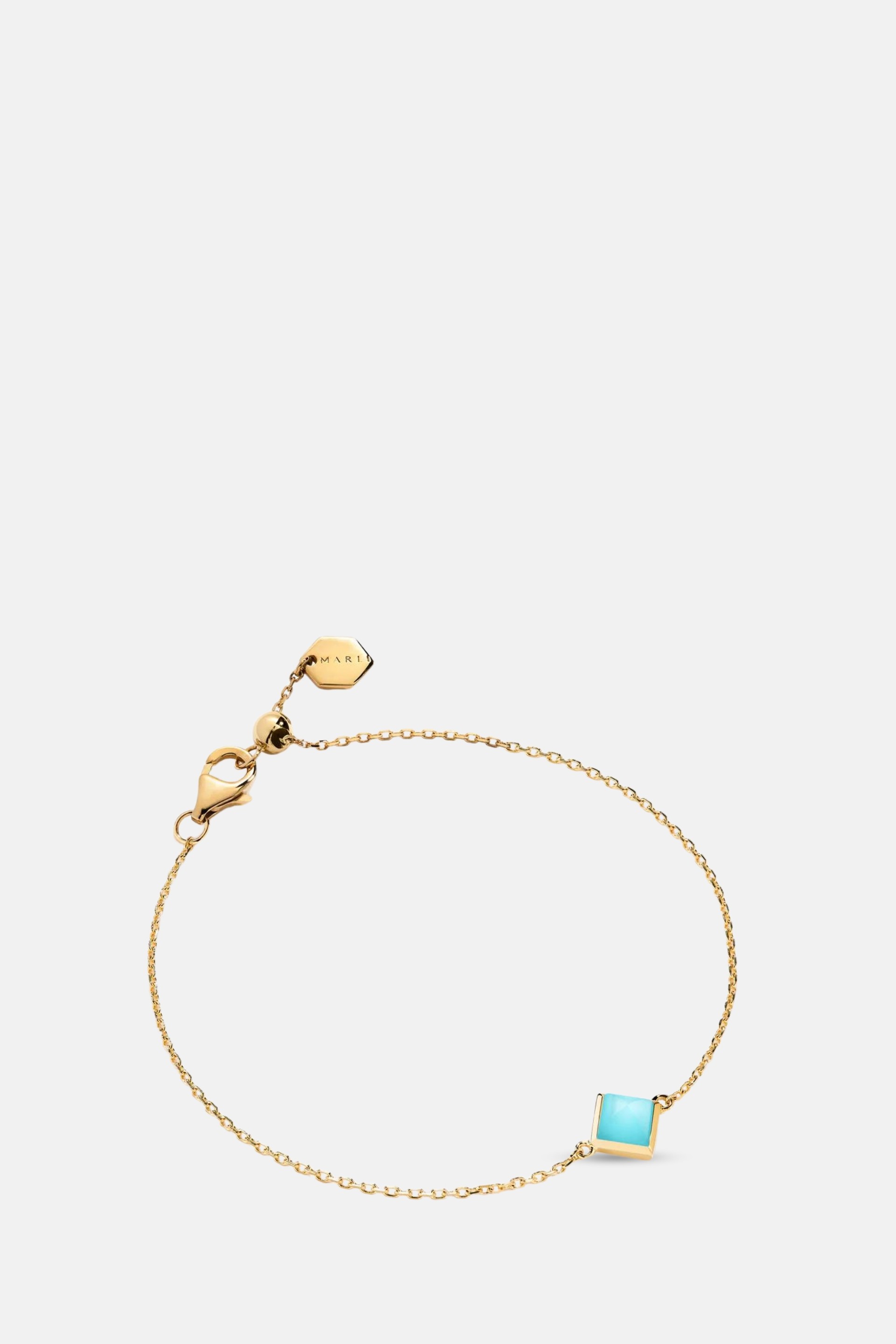 Cleo Pyramid Bracelet gold Turquoise 