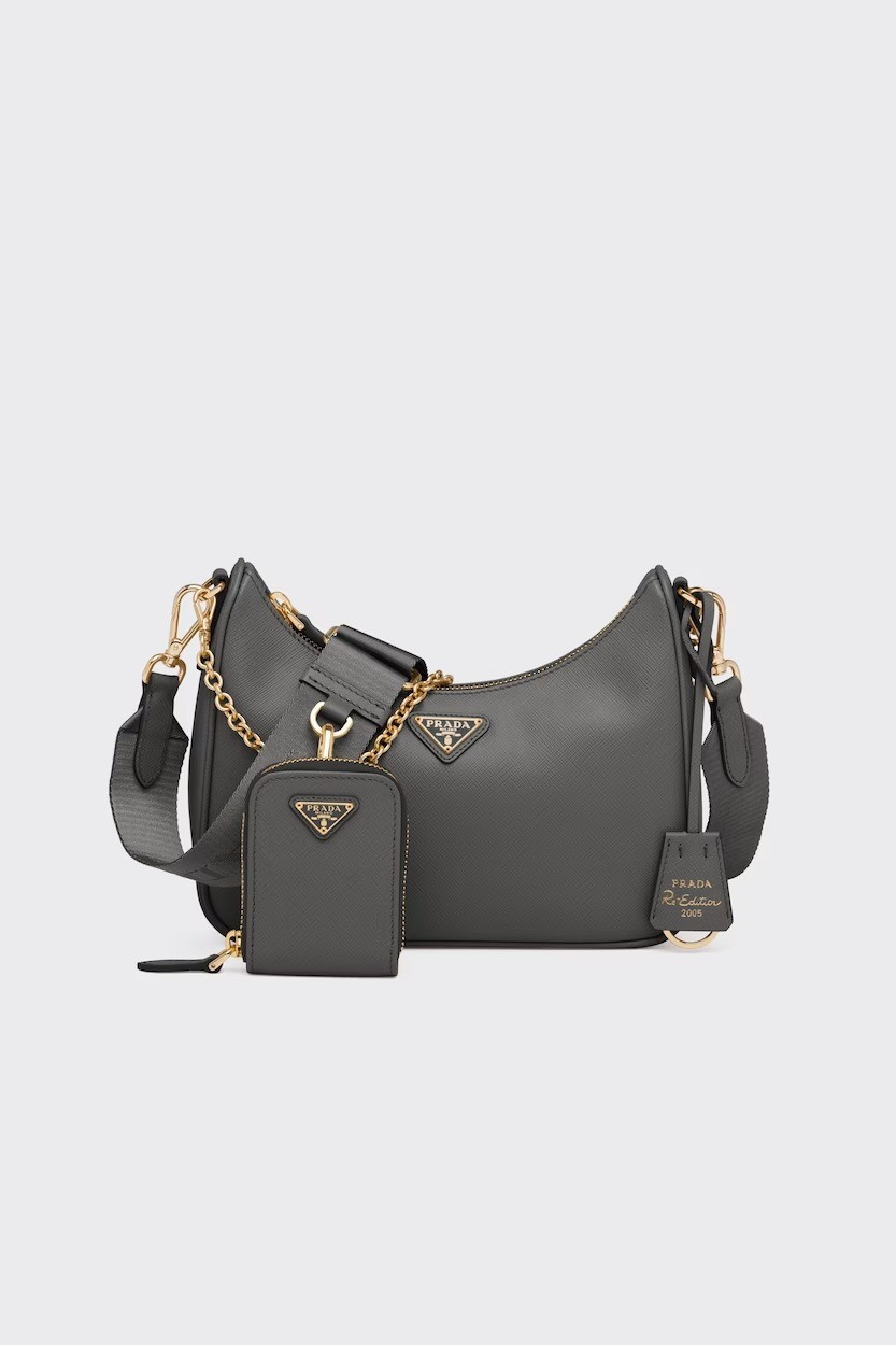 Prada - Prada Re-Edition 2005 Saffiano leather bag - Slate