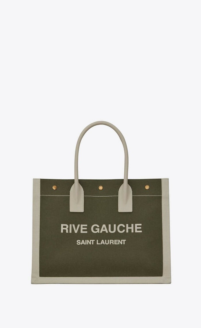 Saint Laurent - Rive Gauche Tote Bag - Green/Beige – Shop It