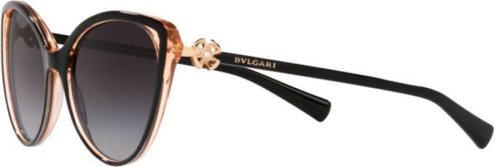 بولغاري - نظارة شمسية بولغري بتصميم عين القطة - أسود/ذهبي