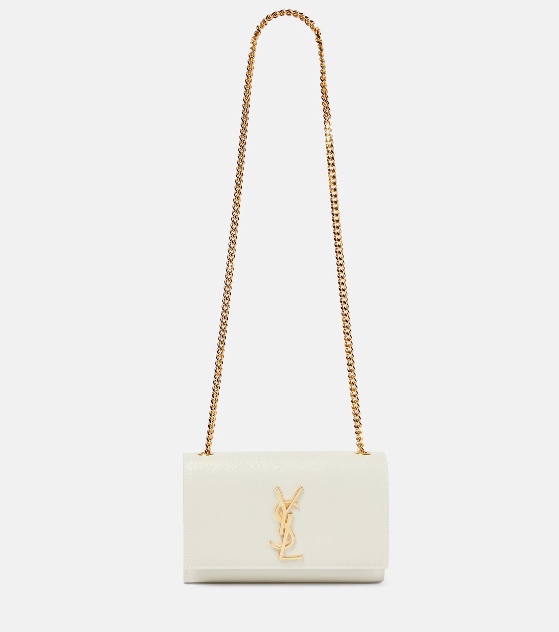 Saint Laurent Gold Python Embossed Leather Kate Monogram Shoulder Bag